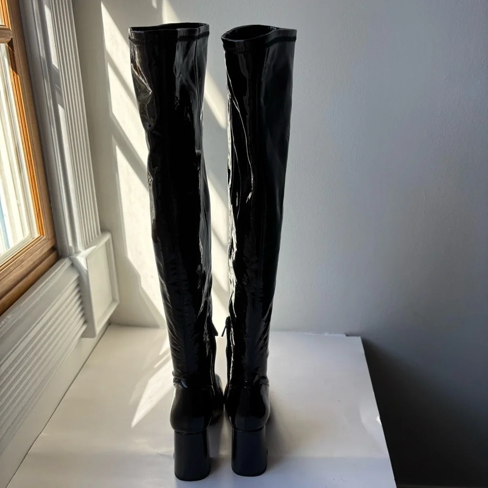 Sam Edelman Cosette Patent Square Toe Over-The-Knee‎ Boots